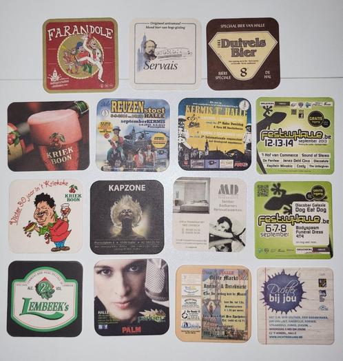bierviltjes Halle carnaval kermis reuzenstoet duivels bier, Verzamelen, Biermerken, Nieuw, Viltje(s), Overige merken, Ophalen of Verzenden