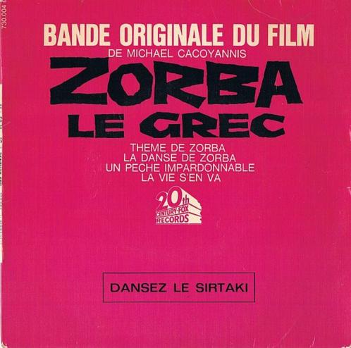 Zorba - Mikis Theodorakis, CD & DVD, Vinyles Singles, Comme neuf, EP, Musique de films et Bande son, 7 pouces, Enlèvement ou Envoi