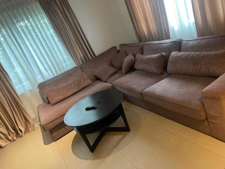 Canapé fauteuil à vendre, Huis en Inrichting, Zetels | Zetels, Gebruikt, Hoekbank, Vierpersoons of meer, 300 cm of meer, Stof