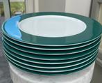 Zeer mooie zware grote borden met groene rand 8 stuks, Maison & Meubles, Cuisine | Vaisselle, Enlèvement, Assiettes(s)