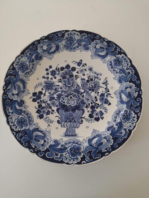 Delfts blauw sierbord groot, Antiquités & Art, Antiquités | Céramique & Poterie, Enlèvement ou Envoi