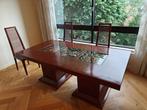 Table de salle à manger artisanale en chêne avec 8 chaises, Maison & Meubles, 150 à 200 cm, Cinq personnes ou plus, Enlèvement