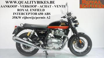 ROYAL ENFIELD INTERCEPTOR 650 ABS 35KW A2 SUNSET STRIP beschikbaar voor biedingen