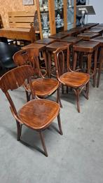 12 thonet cafe HUTTEN stoelen lot + print & krukken horeca, Bruin, Ophalen of Verzenden, Zo goed als nieuw, Vijf, Zes of meer stoelen