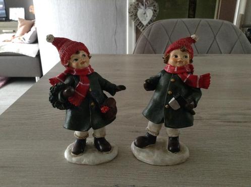 Paire de figurines de Noël (15 cm), Divers, Noël, Comme neuf, Enlèvement ou Envoi