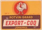 Bieretiket België : Potvin Grard Jemappes export Coq, Ophalen of Verzenden, Zo goed als nieuw, Overige typen, Overige merken