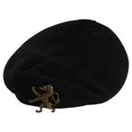 Zwarte baret met leeuwtje, Verzamelen, Militaria | Algemeen, Ophalen of Verzenden, Landmacht, Helm of Baret