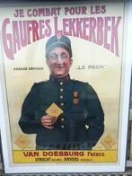 Oude reclame affiche art nouveau Antwerpen, Verzamelen, Ophalen of Verzenden, Zo goed als nieuw, Reclamebord