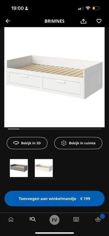 Brimnes uitschuifbaar bed inclusief 2 matrassen beschikbaar voor biedingen