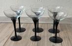 Coctailglazen met zwarte voet 6 delig, Verzamelen, Ophalen, Zo goed als nieuw
