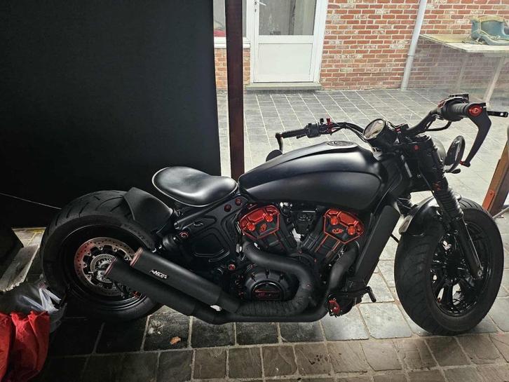 Indian Scout bobber Custom, Motoren, Overige Motoren, meer dan 35 kW, 2 cilinders, Ophalen of Verzenden