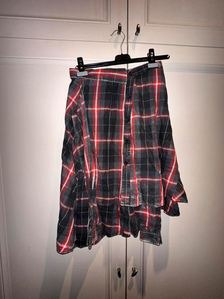 ZARA Shirt Skirt.Ruitjesrok.Maat M.Nieuw met kaartjes, Kleding | Dames, Rokken, Maat 38/40 (M), Rood, Ophalen of Verzenden