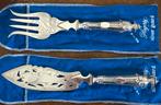 Antieke verzilverde vissnijservice, Antiek en Kunst, Ophalen of Verzenden, Zilver