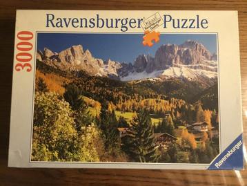 Puzzel Ravensburger 3000 stukjes Dolomieten tiers en tschami beschikbaar voor biedingen