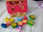 Blokkendoos houten   huisje eichhorn, Kinderen en Baby's, Ophalen of Verzenden, Zo goed als nieuw