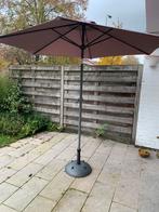 Parasol, draaisysteem en kantelbaar + zware voet, Tuin en Terras, Ophalen, Gebruikt, Kantelbaar