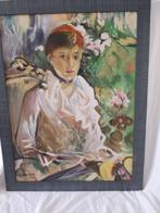 Berthe Morisot - groot kopie getekend E.Wouters, Ophalen