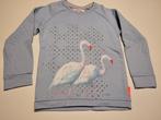 Lichtblauwe sweater met flamingo's - Noppies - maat 6 j. (11, Meisje, Trui of Vest, Noppies, Ophalen of Verzenden