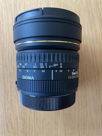 Objectif Sigma 8mm F3.5 EX DG Fisheye beschikbaar voor biedingen