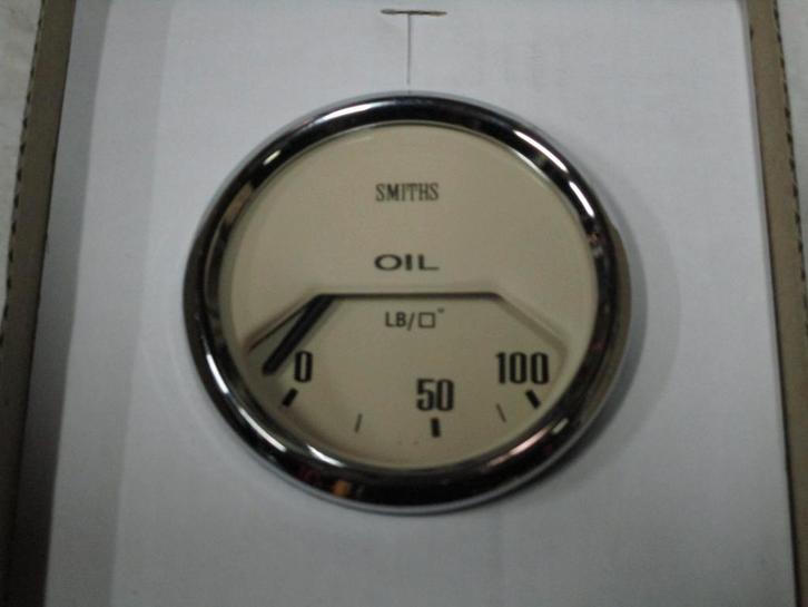 oliedrukmeter Smiths 52mm magnolia Klassieke Mini, Auto-onderdelen, Dashboard en Schakelaars, Mini, Rover, Austin, Nieuw, Ophalen
