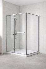 Stijlvolle douchehoek 140x90 - nieuw - 950 euro nieuwprijs, Neuf, 100 à 150 cm, 75 cm ou plus, Autres types