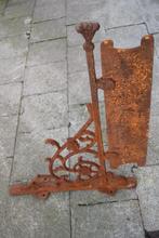 Gietijzeren bord op gietijzeren beugel (77 cm), Ophalen of Verzenden, Zo goed als nieuw