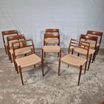 8x chaises de salle à manger vintage Niels Møller, modèle da, Comme neuf, Scandinavisch, hans wegner, johannes andersen, Bois