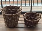 Deux paniers en osier anciens en excellent état pour toutes, Enlèvement ou Envoi, Osier, Rond, Panier