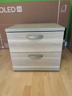 Nachtkastje met 2 lades, Enlèvement, Utilisé, Bois, 45 à 65 cm