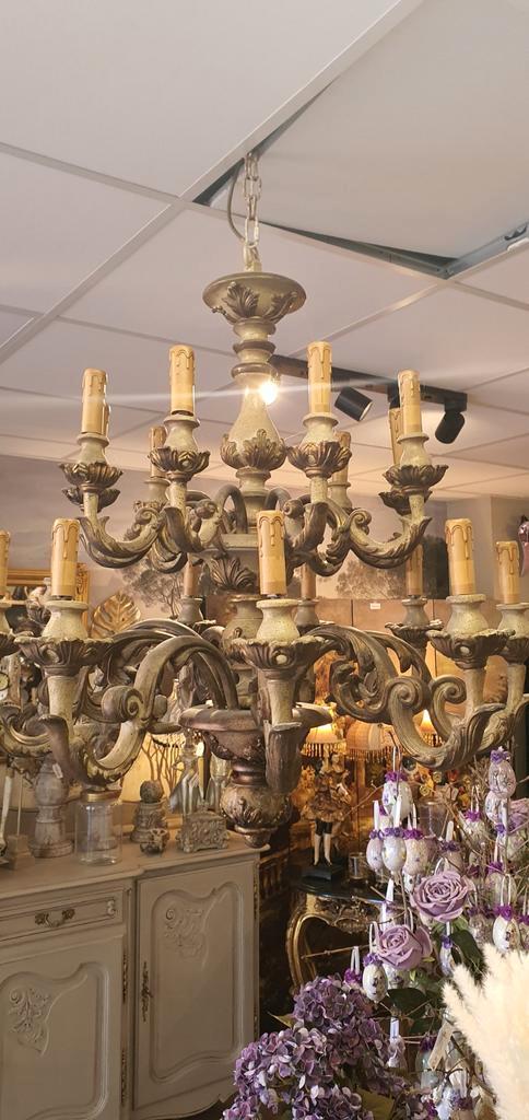 Prachtige Italiaanse 18 armse kasteel kroonluchter, Antiek en Kunst, Antiek | Verlichting, Ophalen