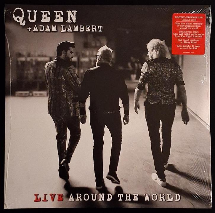 2LP Queen + Adam Lambert ‎- Live Around The World (Red Vinyl, CD & DVD, Vinyles | Rock, Neuf, dans son emballage, Pop rock, 12 pouces
