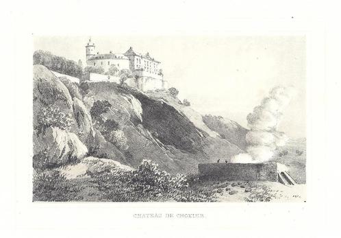 1844 - Flemalle - chateau de Chokier, Antiek en Kunst, Kunst | Etsen en Gravures, Verzenden
