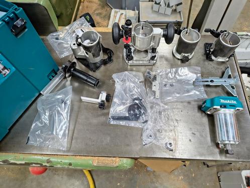 Makita DRT50ZJX3 accubovenfreesmachine set, Doe-het-zelf en Bouw, Gereedschap | Freesmachines, Zo goed als nieuw, Accu, Bovenfrees