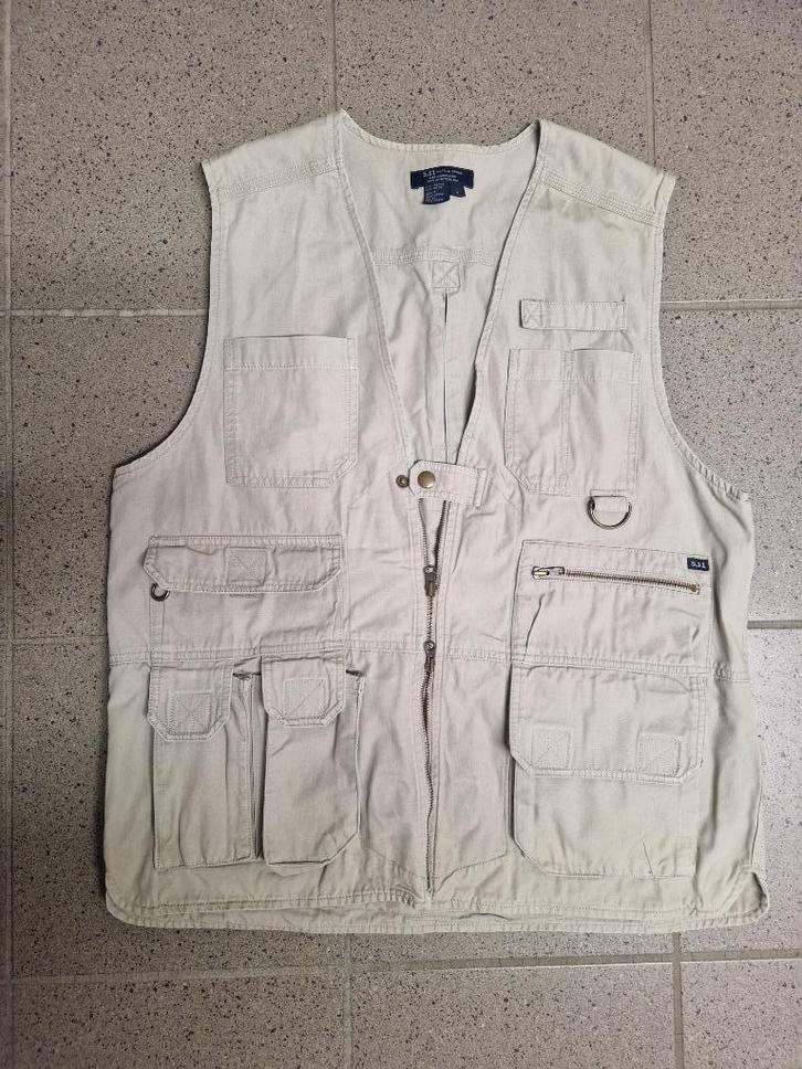 FAST-TAC VEST, Kleding | Heren, Bodywarmers, Zo goed als nieuw, Maat 52/54 (L), Beige, Ophalen of Verzenden