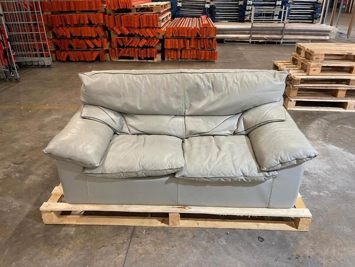 Twee-zit Lederen Bank B, Huis en Inrichting, Zetels | Zetels, Gebruikt, Rechte bank, Tweepersoons, 150 tot 200 cm, 75 tot 100 cm