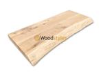 Massief eiken wandplank - Boom & Recht - 40 mm - Op voorraad, Huis en Inrichting, Woonaccessoires | Wandplanken en Boekenplanken