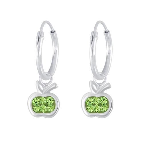 Boucles d'oreilles pomme verte pour enfant en argent 925 et, Bijoux, Sacs & Beauté, Bijoux pour enfant, Neuf, Boucles d'oreilles