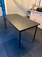 Tafel hout/alu (eetkamertafel) mat zwart, Landelijk/modern, Zo goed als nieuw, Vijf personen of meer, 150 tot 200 cm