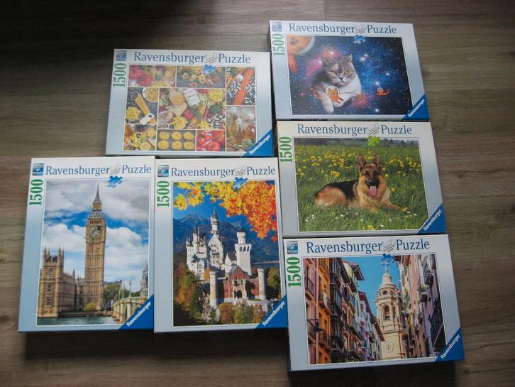 6 puzzles Ravensburger 1500 pièces Voir les photos, Hobby & Loisirs créatifs, Sport cérébral & Puzzles, Neuf, Puzzle, 500 à 1500 pièces