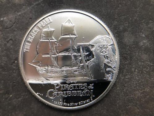 2021 Niue - Pirates of the Caribbean - Black Pearl - 1 oz si, Postzegels en Munten, Munten | Oceanië, Losse munt, Zilver, Ophalen of Verzenden