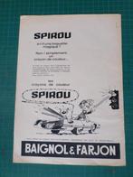 Spirou - publicité papier - Baignol & Fargon - 1963, Gaston ou Spirou, Autres types, Utilisé, Enlèvement ou Envoi