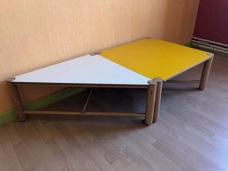Duo tables basses modulables stratifié (cf Formica) vintage, Huis en Inrichting, Tafels | Salontafels, Gebruikt, Minder dan 50 cm