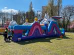 Obstacle run springkasteel unicorn, Hobby en Vrije tijd, Feestartikelen | Verhuur, Ophalen