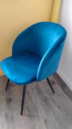 Velvet blauwe fluweel stoelen, Huis en Inrichting, Stoelen, Ophalen, Blauw, Zo goed als nieuw, Vijf, Zes of meer stoelen