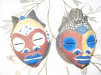 2 kleine afrikaanse maskers, Antiek en Kunst, Kunst | Beelden en Houtsnijwerken, Ophalen