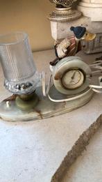 lampe de table vintage avec réveil sur socle en marbre, Maison & Meubles, Lampes | Lampes de table, Enlèvement ou Envoi