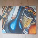 Fles met bloemen, Antiek en Kunst, Ophalen