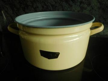 Casserole en métal émaillé, Enlèvement ou Envoi, Comme neuf, Casserole ou Cocotte-minute