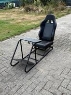 Racestoel voor stuur, Huis en Inrichting, Ophalen, Gebruikt, Zwart, Leer