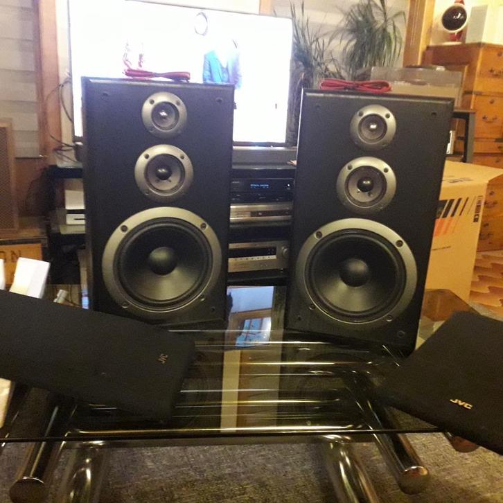 JVC HAUT PARLEUR JVC SP V90, Audio, Tv en Foto, Luidsprekerboxen, Nieuw, Front, Rear of Stereo speakers, 60 tot 120 watt, JVC